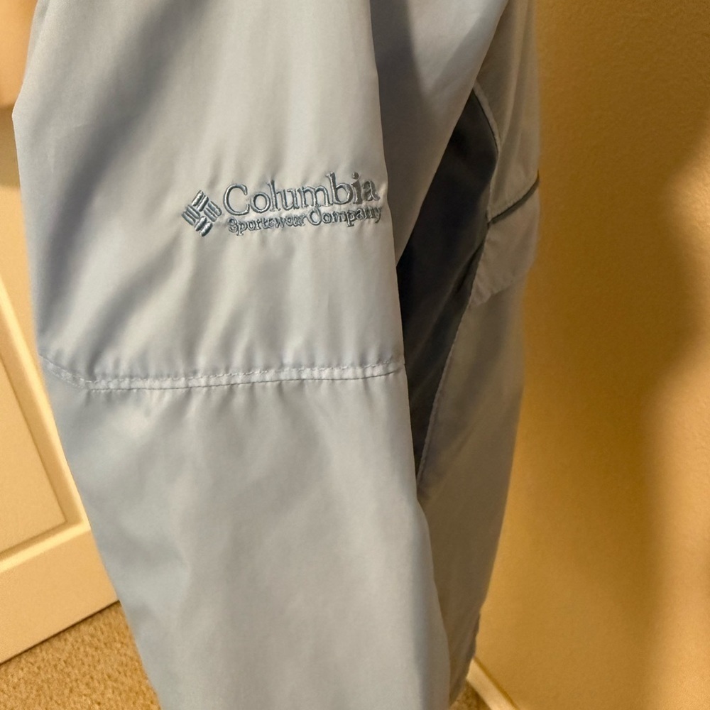 *Columbia Blue Hooded Windbreaker Rain Jacket (small) - Picture 7 of 8